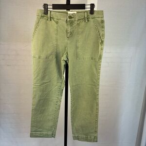 Lila Ryan Kati Military Straight Leg Chinos in Vineyard Green 8